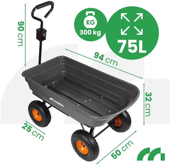 MalTec Záhradný prepravný vozík KING 112818 5